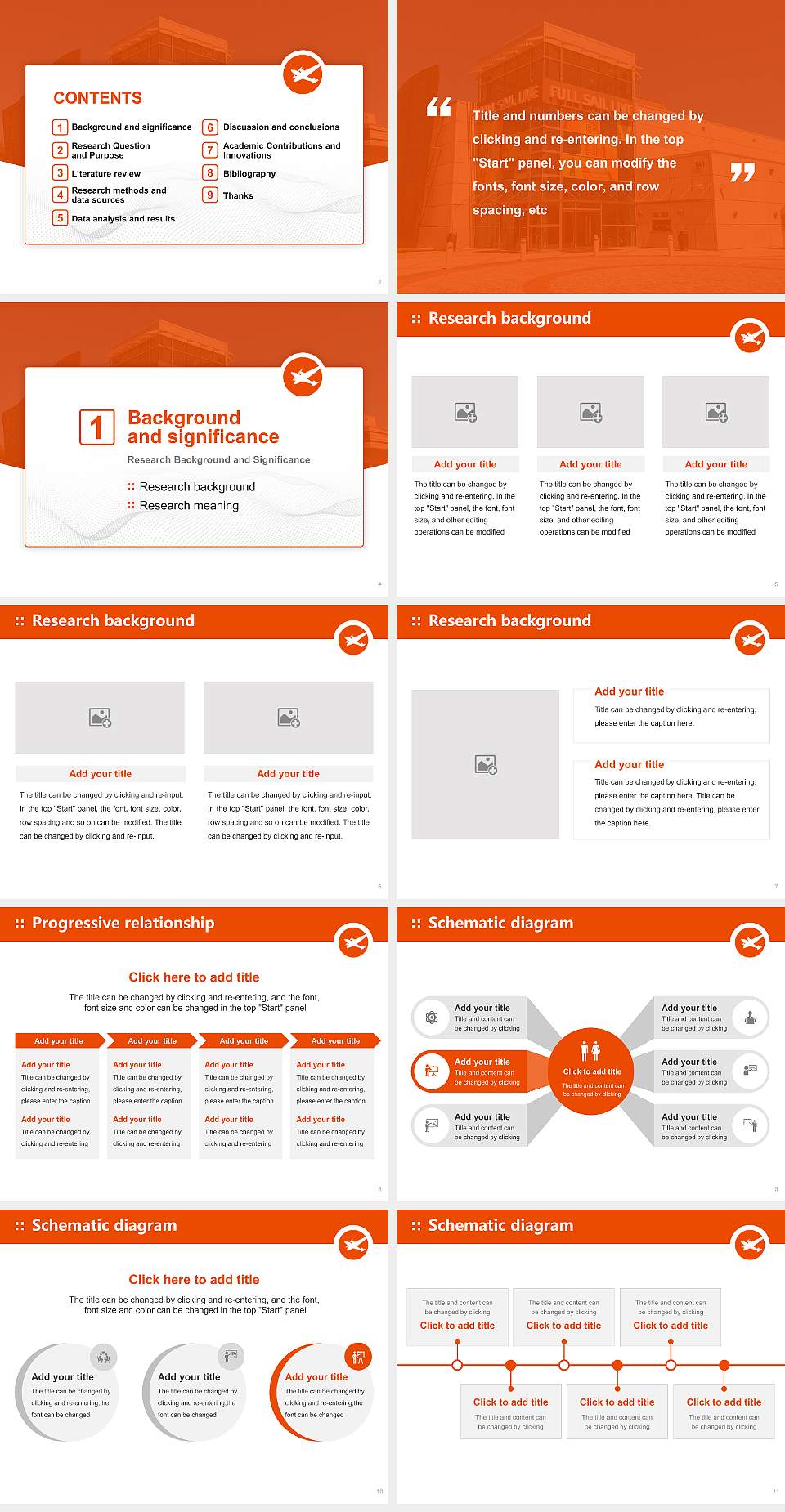 Full Sail University Graduation Thesis Defense PPT Template4:3 ratio PPT effect preview image2