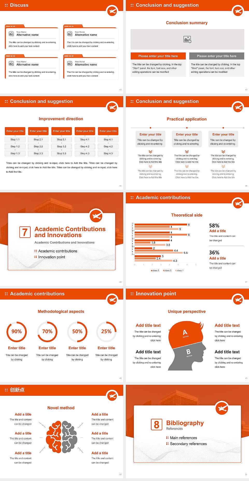 Full Sail University Graduation Thesis Defense PPT Template4:3 ratio PPT effect preview image6