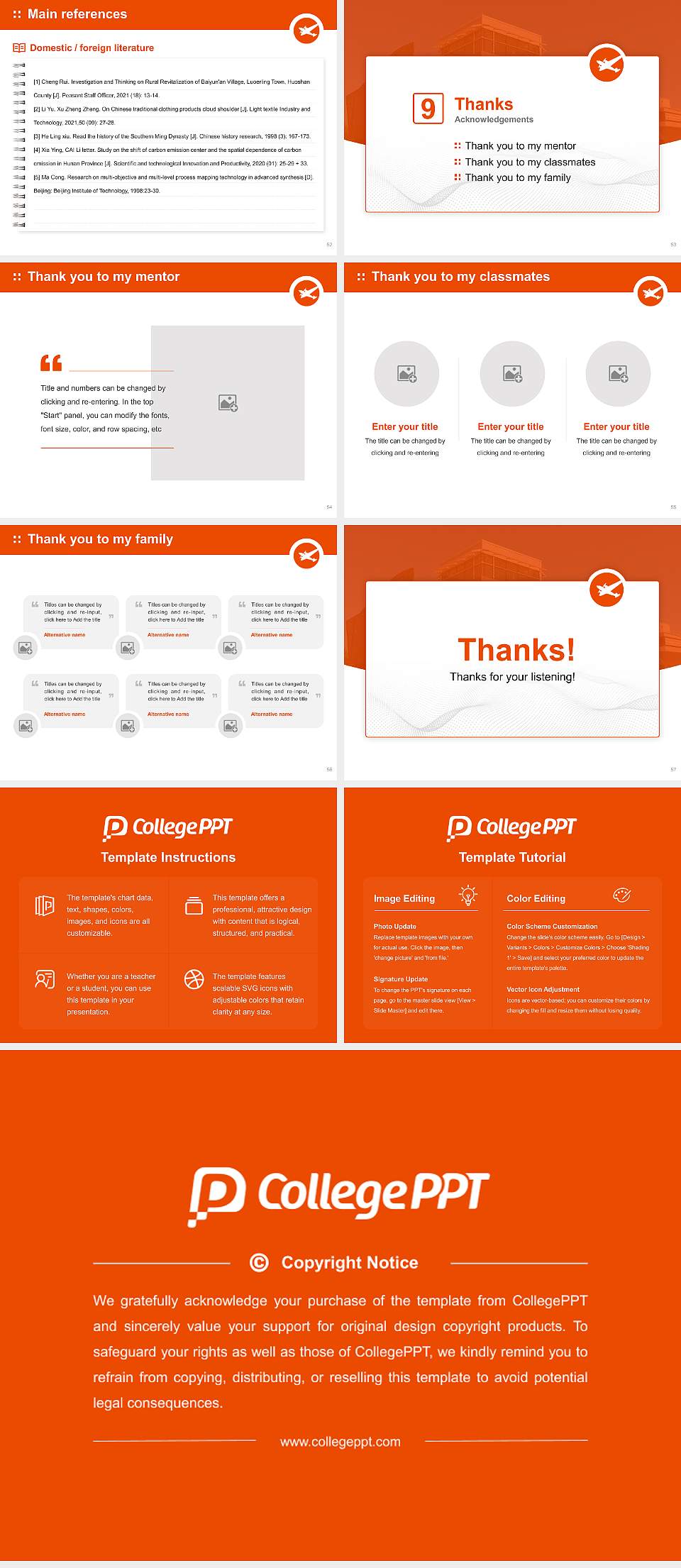 Full Sail University Graduation Thesis Defense PPT Template4:3 ratio PPT effect preview image7