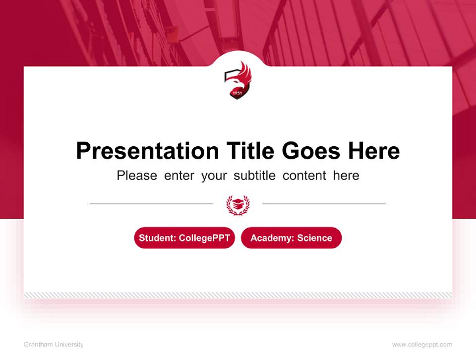 Grantham University National Scholarship Defense PPT Template4:3 ratio PPT effect preview image4