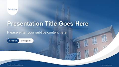 Franklin and Marshall College Lecture Sharing and Networking Event PPT Template