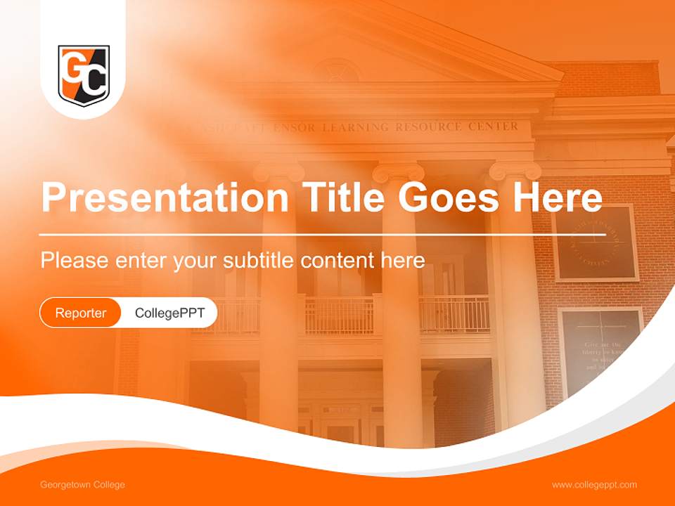 Georgetown College Lecture Sharing and Networking Event PPT Template4:3 ratio PPT effect preview image4