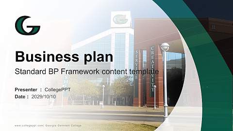 Georgia Gwinnett College Competition/Entrepreneurship Contest PPT Template