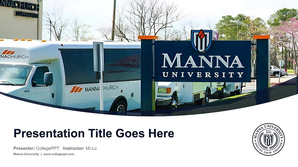 Manna University Course/Courseware Creation PPT Template16:9 ratio PPT effect preview image