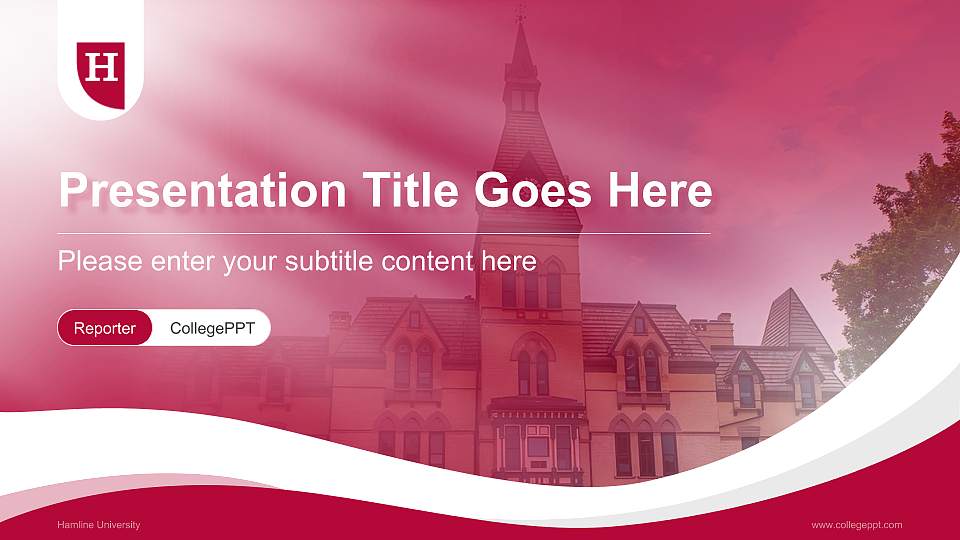 Hamline University Lecture Sharing and Networking Event PPT Template16:9 ratio PPT effect preview image