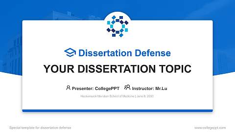 Hackensack Meridian School of Medicine Graduation Thesis Defense PPT Template