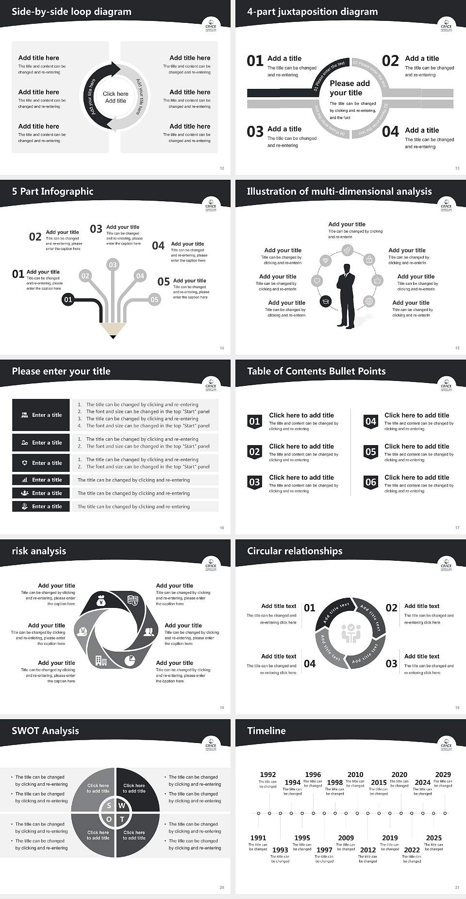 Grace Christian University Academic Presentation/Research Findings Report PPT Template4:3 ratio PPT effect preview image3