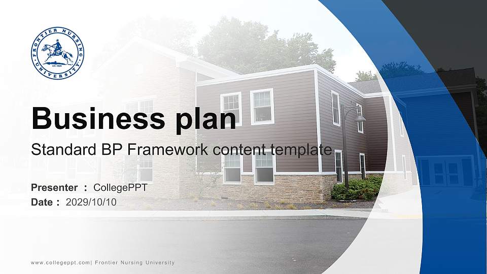 Frontier Nursing University Competition/Entrepreneurship Contest PPT Template16:9 ratio PPT effect preview image