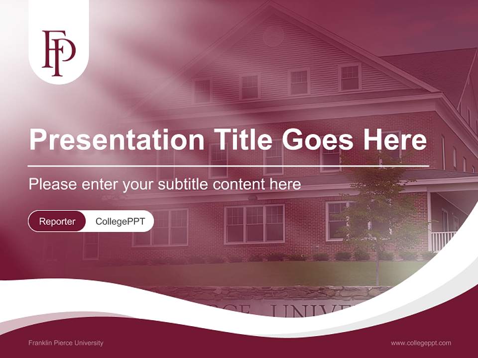 Franklin Pierce University Lecture Sharing and Networking Event PPT Template4:3 ratio PPT effect preview image4