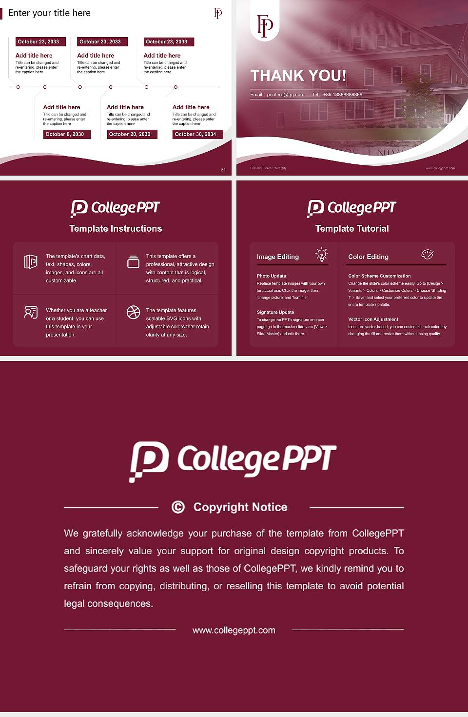 Franklin Pierce University Lecture Sharing and Networking Event PPT Template4:3 ratio PPT effect preview image4
