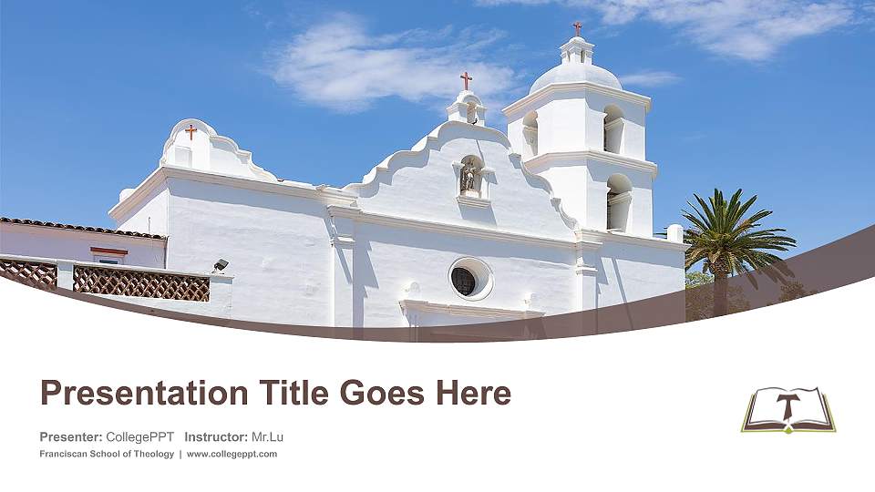 Franciscan School of Theology Course/Courseware Creation PPT Template16:9 ratio PPT effect preview image