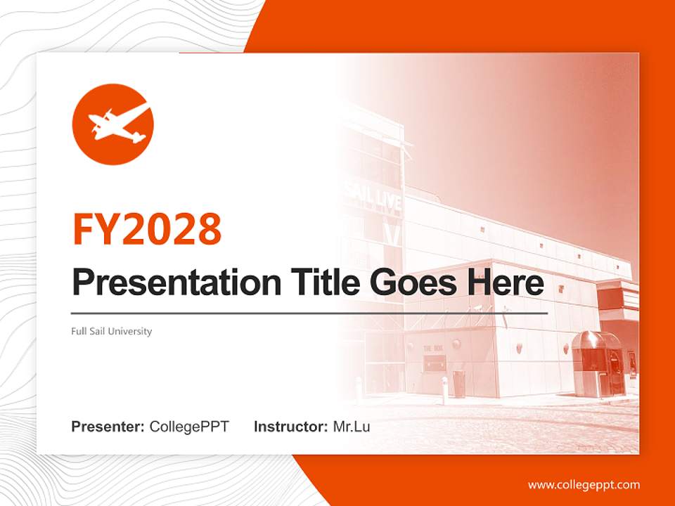 Full Sail University Academic Presentation/Research Findings Report PPT Template4:3 ratio PPT effect preview image5