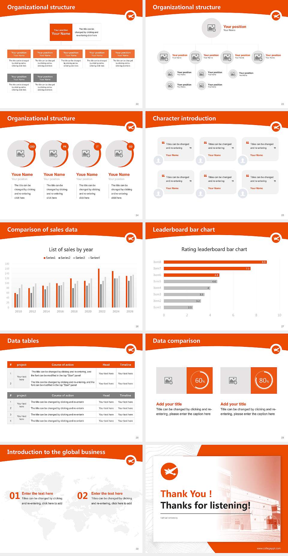 Full Sail University Academic Presentation/Research Findings Report PPT Template4:3 ratio PPT effect preview image4