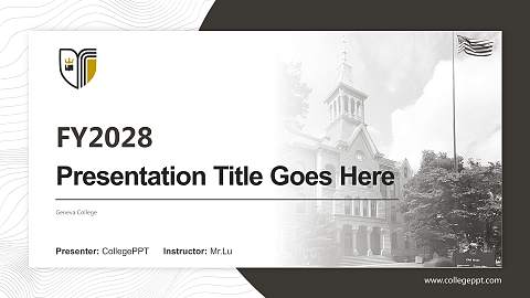 Geneva College Academic Presentation/Research Findings Report PPT Template