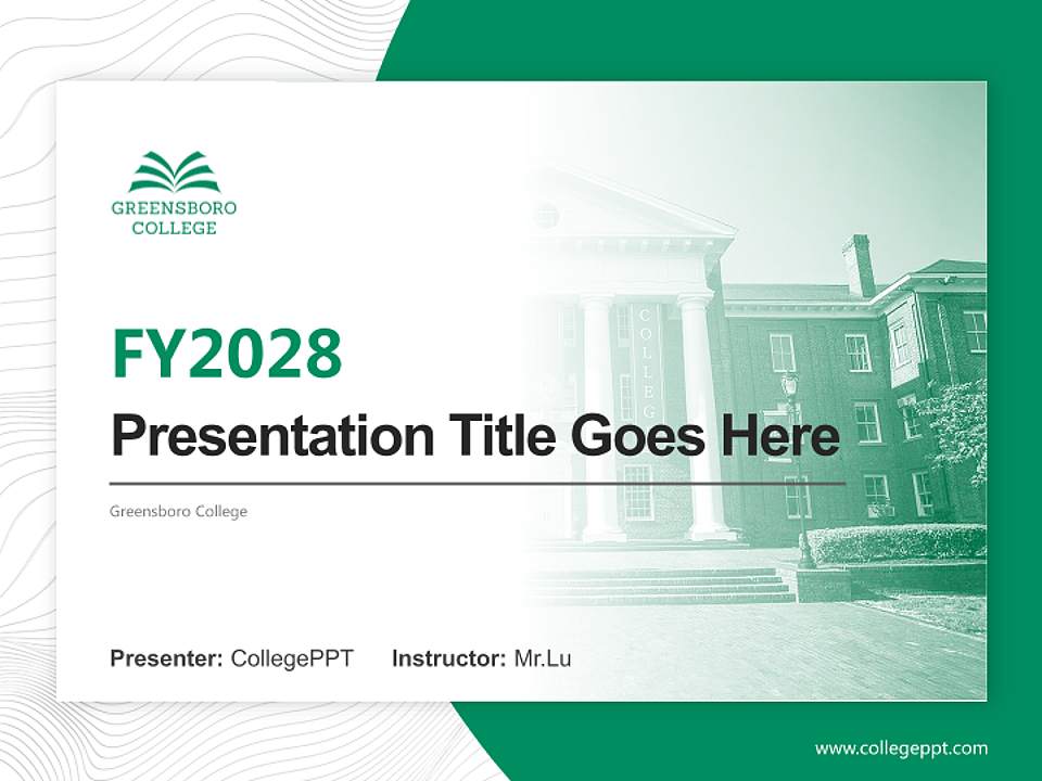 Greensboro College Academic Presentation/Research Findings Report PPT Template4:3 ratio PPT effect preview image5