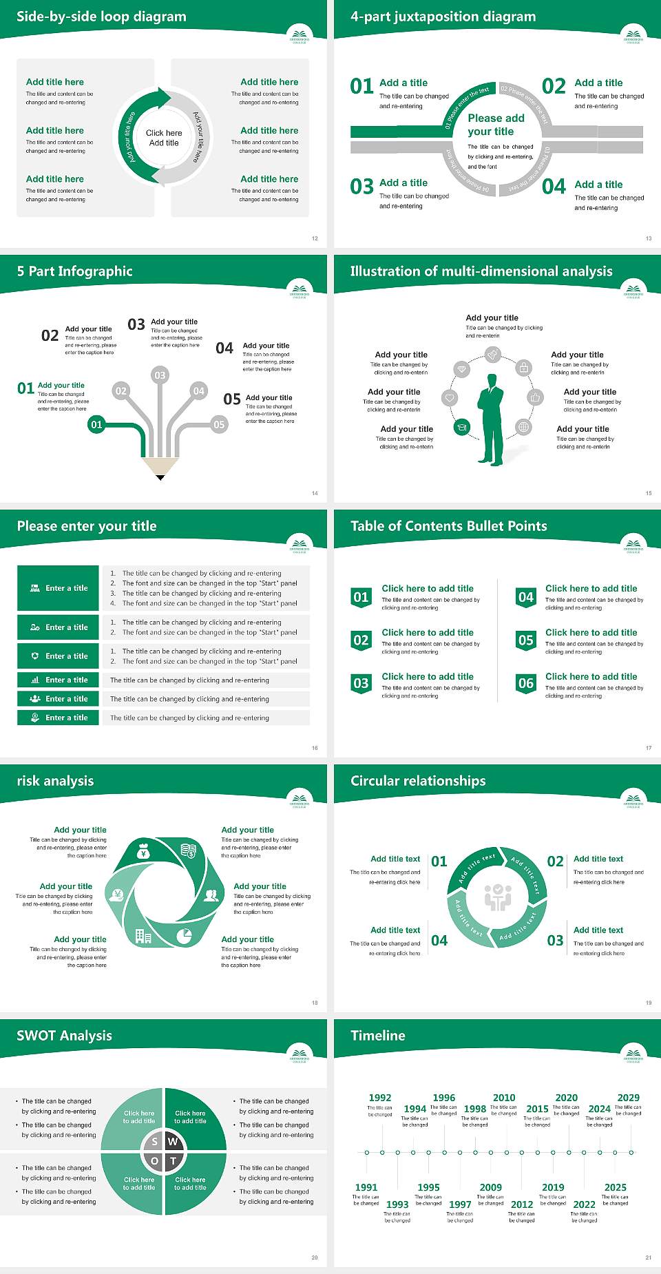 Greensboro College Academic Presentation/Research Findings Report PPT Template4:3 ratio PPT effect preview image3