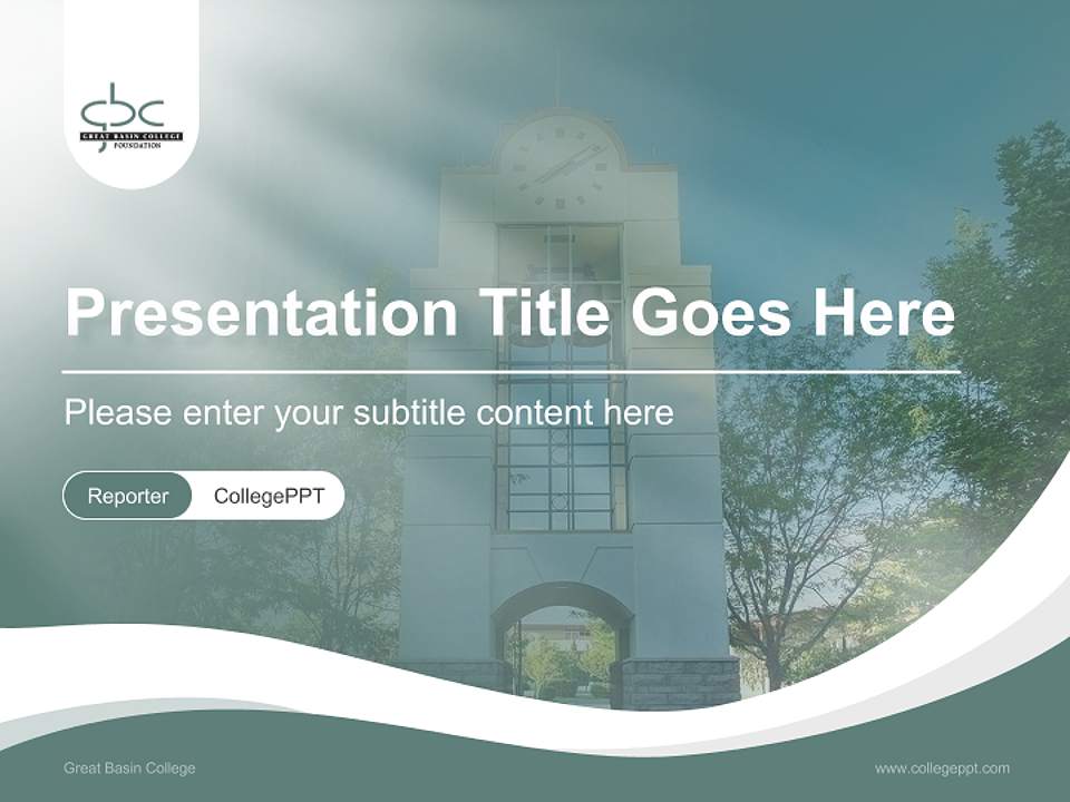 Great Basin College Lecture Sharing and Networking Event PPT Template4:3 ratio PPT effect preview image4