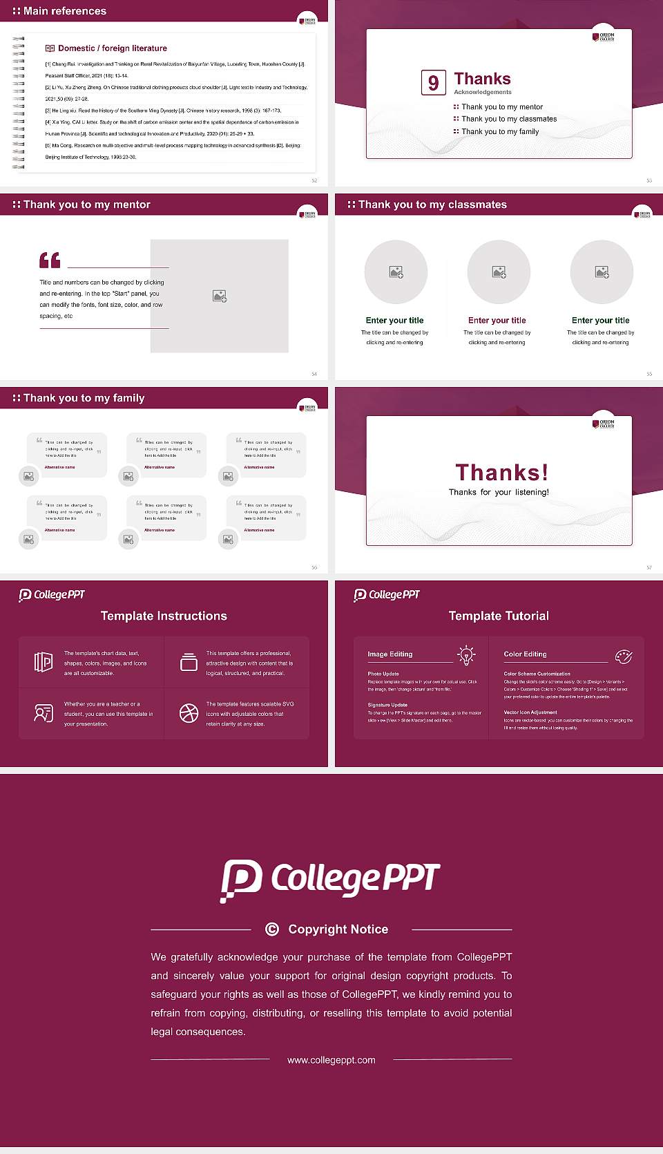 Orion Technical College Graduation Thesis Defense PPT Template16:9 ratio PPT effect preview image7