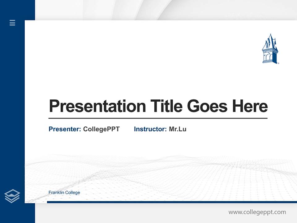 Franklin College Thesis Proposal/Graduation Defense PPT Template4:3 ratio PPT effect preview image5