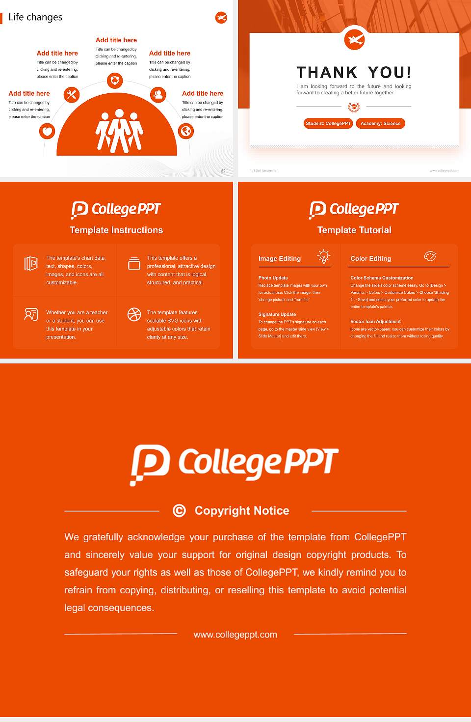 Full Sail University National Scholarship Defense PPT Template4:3 ratio PPT effect preview image4