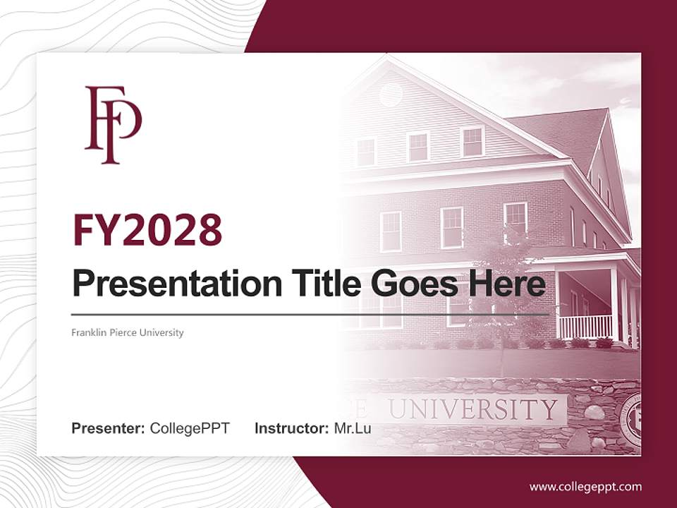 Franklin Pierce University Academic Presentation/Research Findings Report PPT Template4:3 ratio PPT effect preview image5