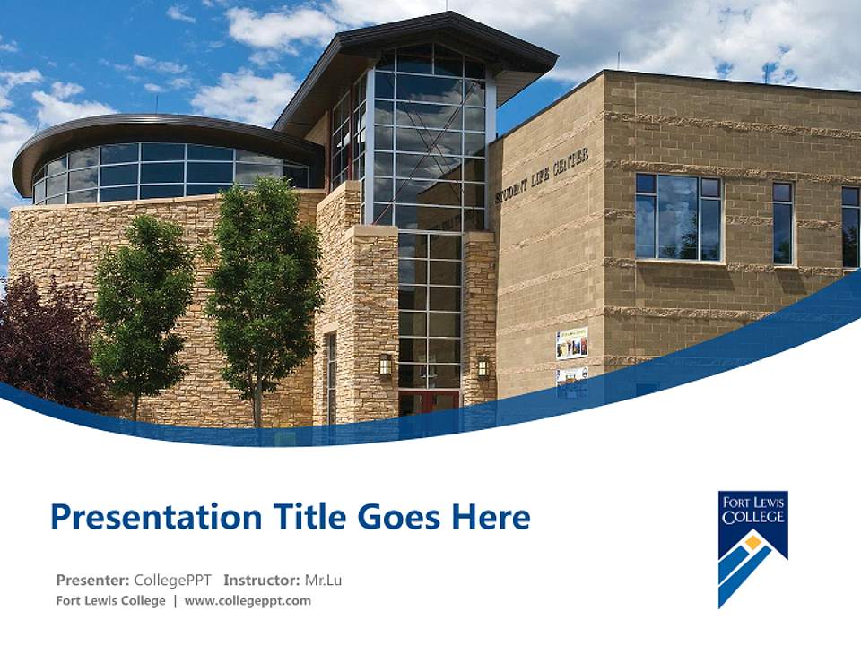 Fort Lewis College Course/Courseware Creation PPT Template4:3 ratio PPT effect preview image5