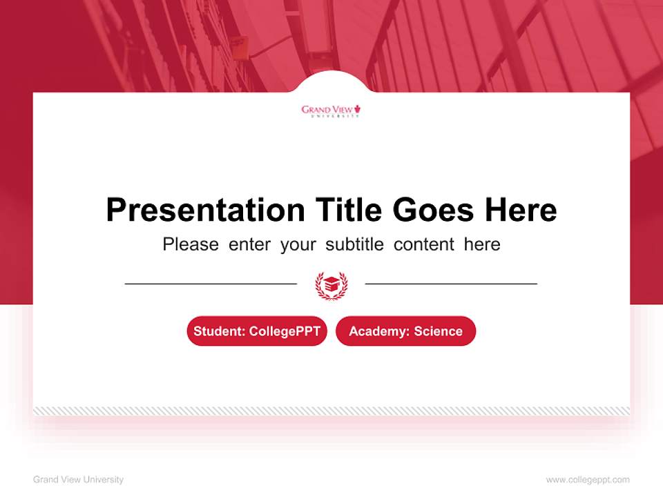 Grand View University National Scholarship Defense PPT Template4:3 ratio PPT effect preview image4