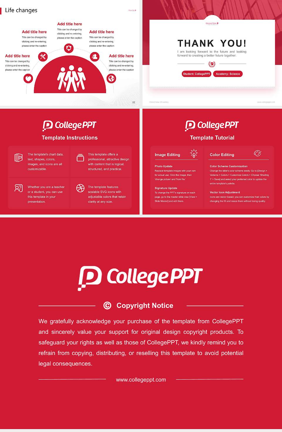 Grand View University National Scholarship Defense PPT Template4:3 ratio PPT effect preview image4