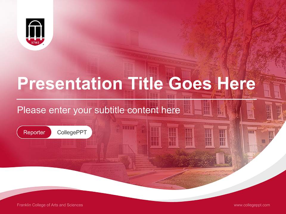 Franklin College of Arts and Sciences Lecture Sharing and Networking Event PPT Template4:3 ratio PPT effect preview image4