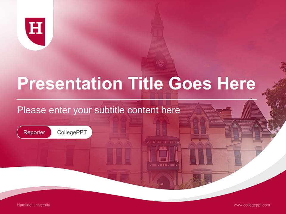 Hamline University Lecture Sharing and Networking Event PPT Template4:3 ratio PPT effect preview image4