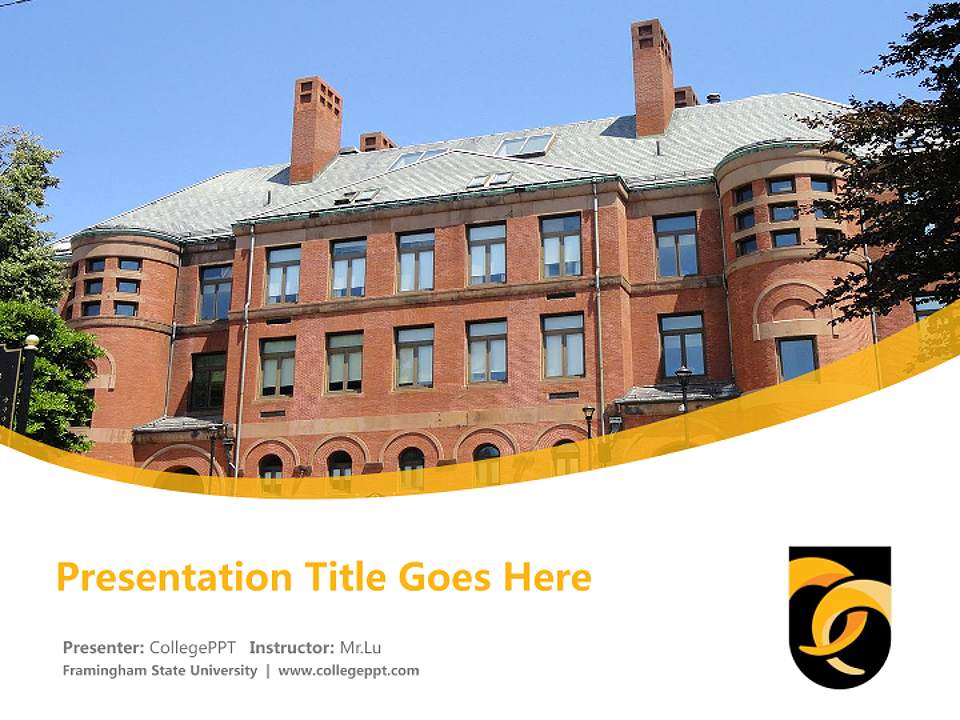 Framingham State University Course/Courseware Creation PPT Template4:3 ratio PPT effect preview image5