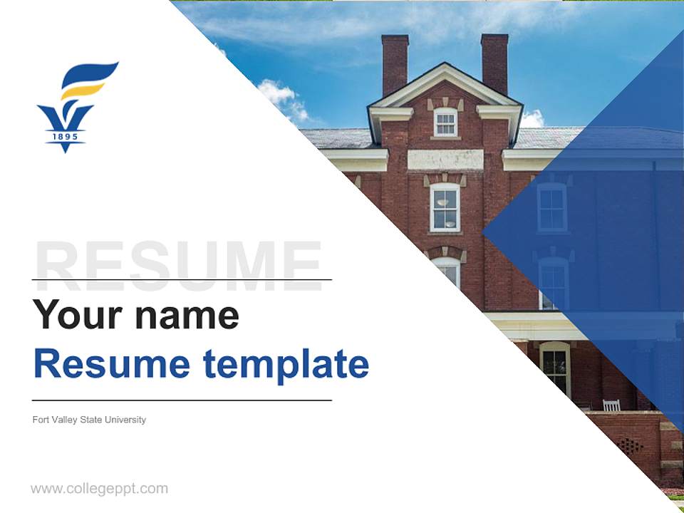Fort Valley State University Resume PPT Template4:3 ratio PPT effect preview image5