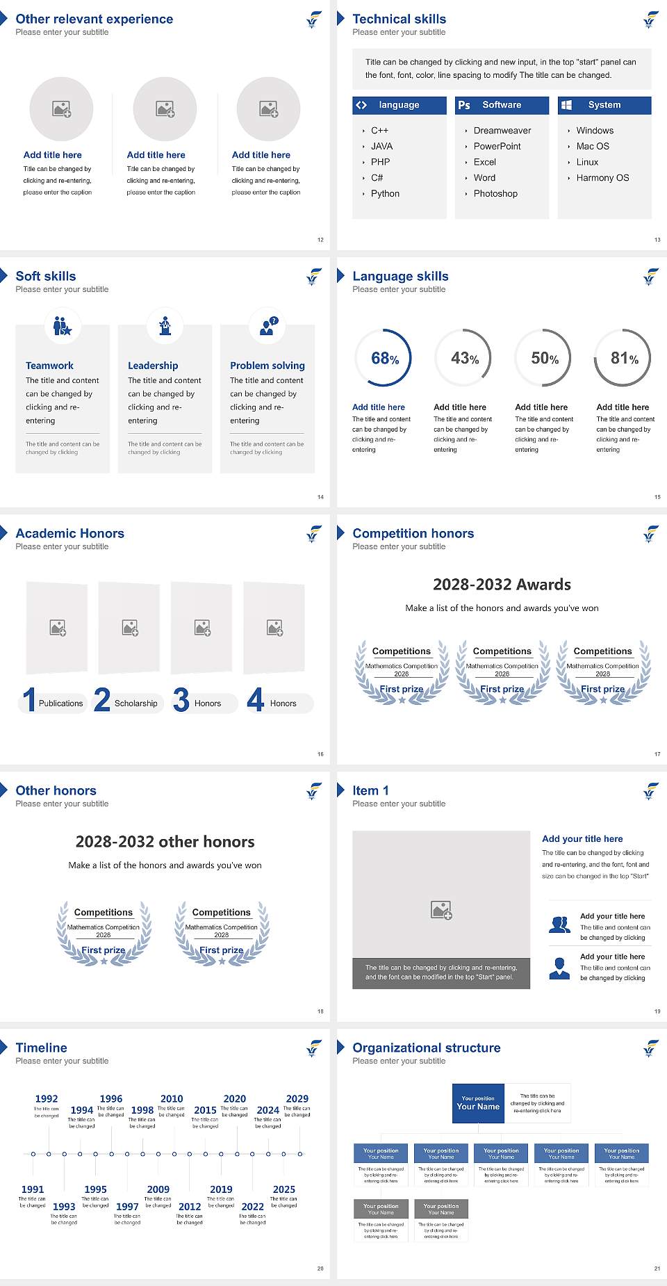 Fort Valley State University Resume PPT Template4:3 ratio PPT effect preview image3