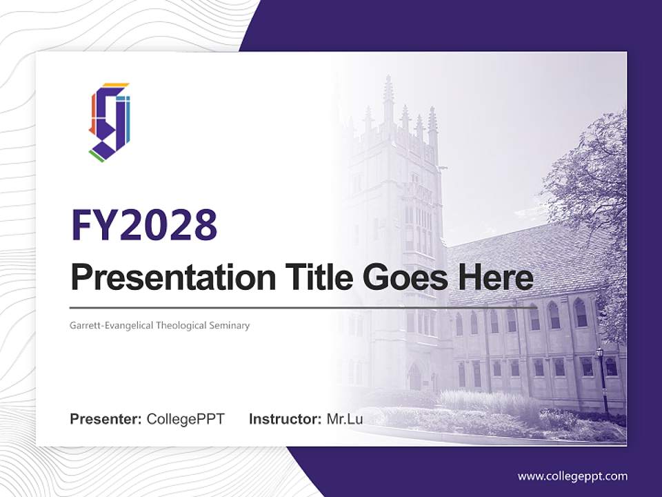 Garrett-Evangelical Theological Seminary Academic Presentation/Research Findings Report PPT Template4:3 ratio PPT effect preview image5