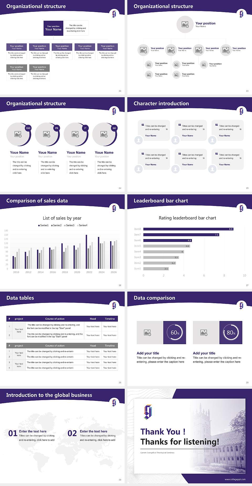 Garrett-Evangelical Theological Seminary Academic Presentation/Research Findings Report PPT Template4:3 ratio PPT effect preview image4