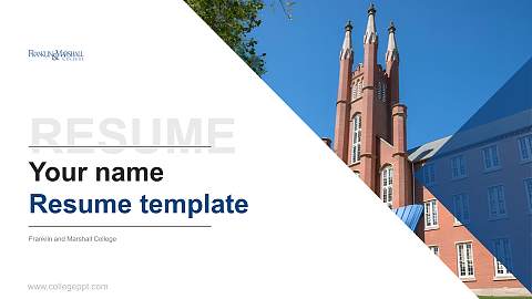 Franklin and Marshall College Resume PPT Template