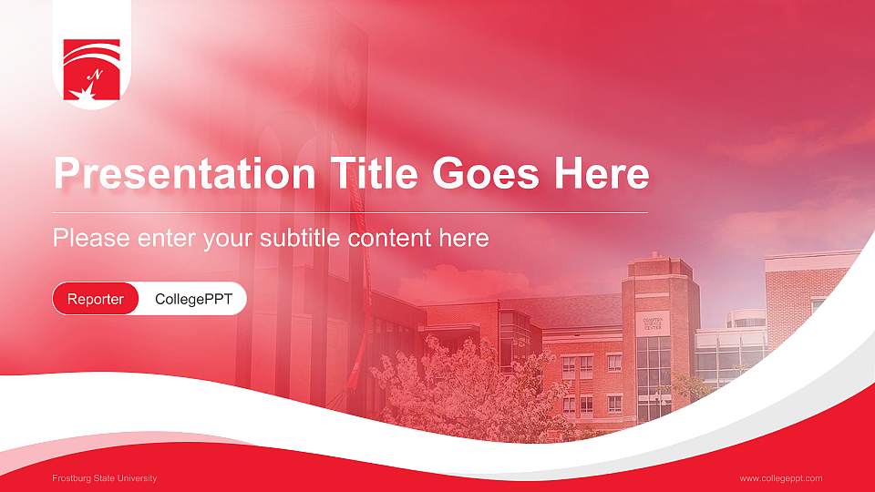 Frostburg State University Lecture Sharing and Networking Event PPT Template16:9 ratio PPT effect preview image