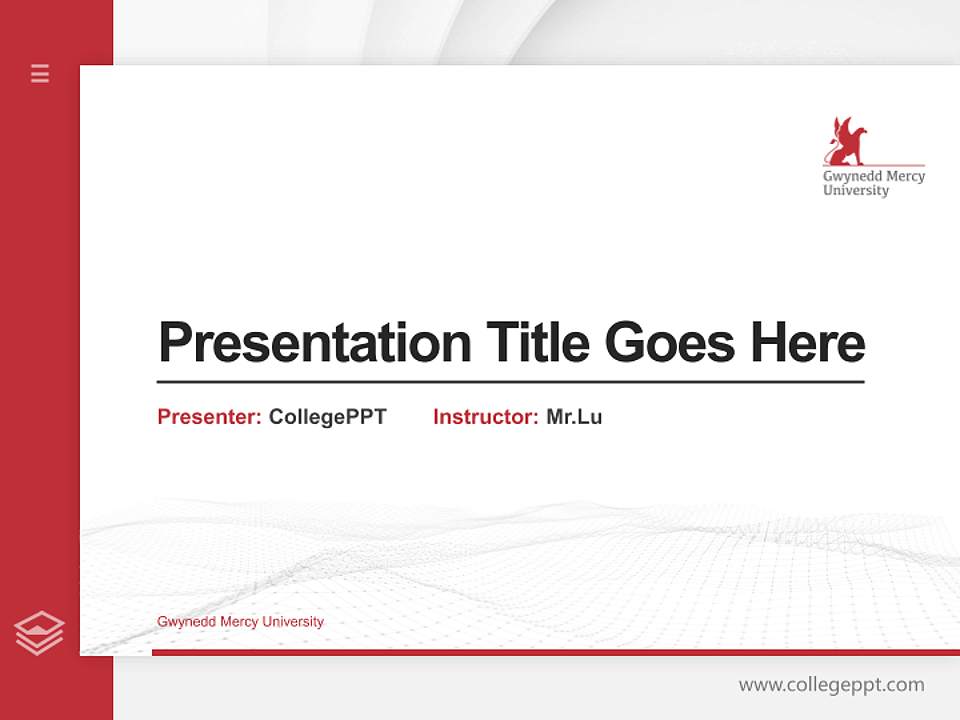 Gwynedd Mercy University Thesis Proposal/Graduation Defense PPT Template4:3 ratio PPT effect preview image5