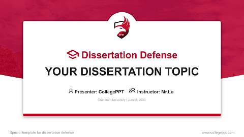 Grantham University Graduation Thesis Defense PPT Template