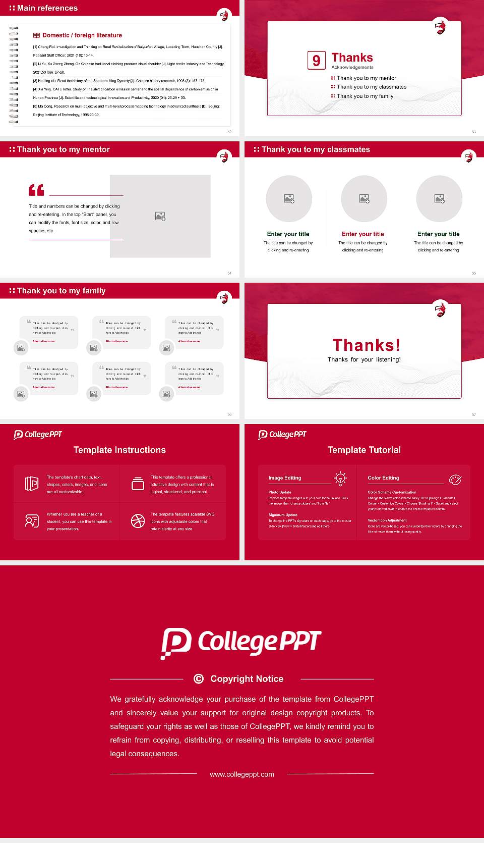 Grantham University Graduation Thesis Defense PPT Template16:9 ratio PPT effect preview image7