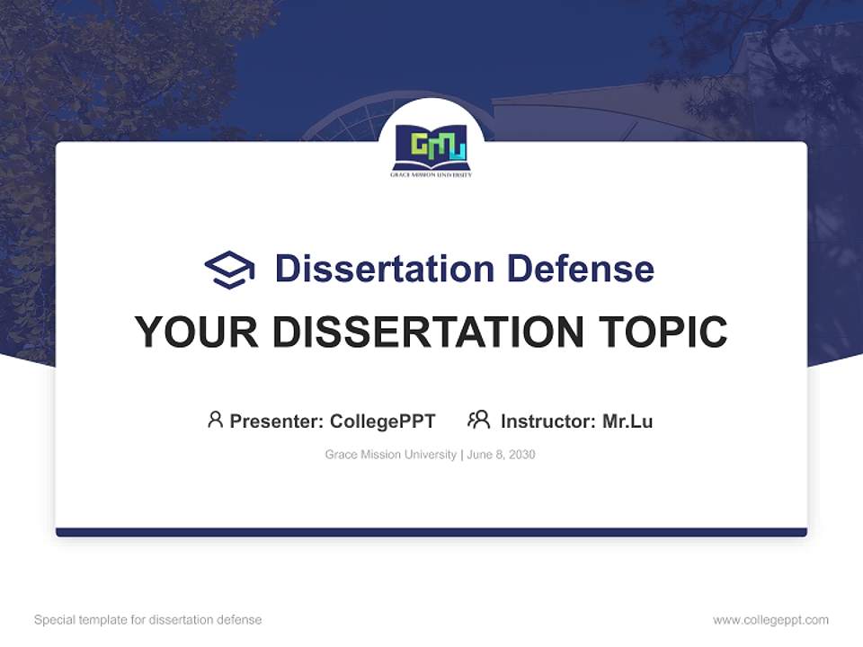 Grace Mission University Graduation Thesis Defense PPT Template4:3 ratio PPT effect preview image7