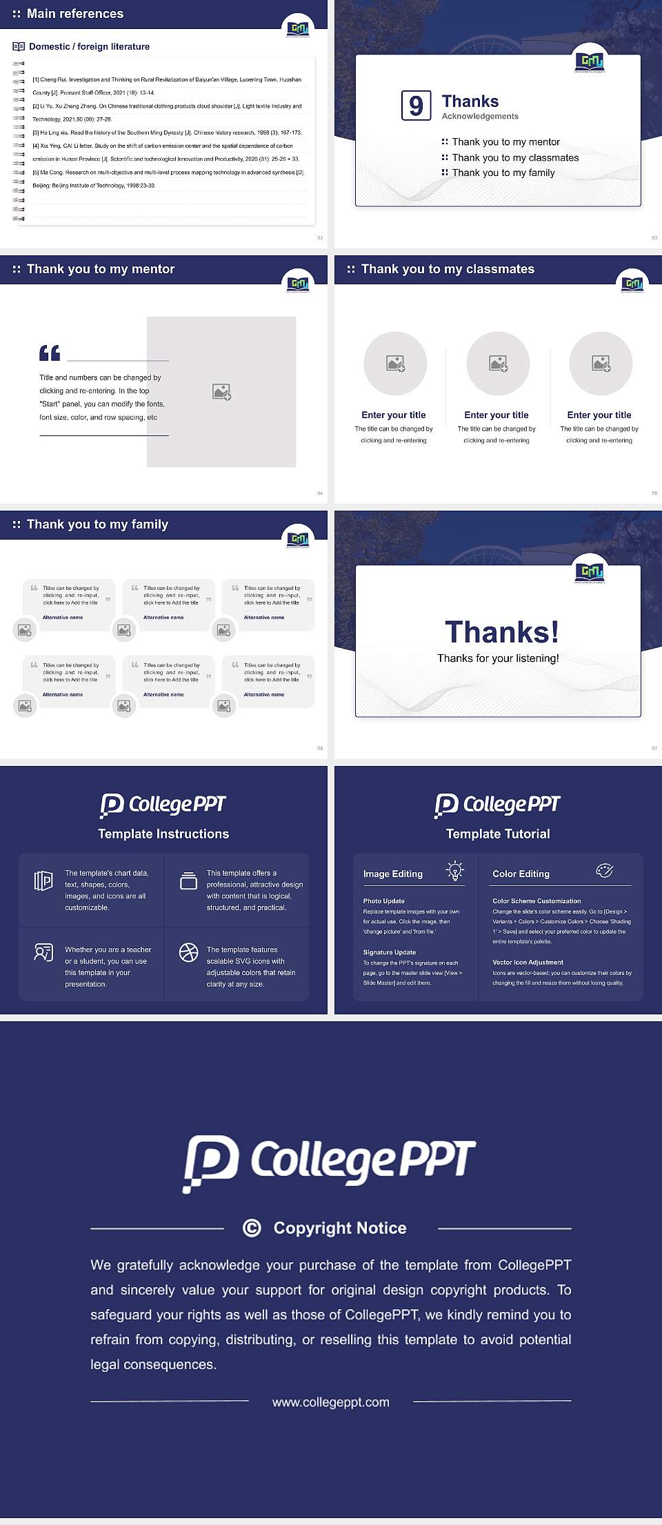 Grace Mission University Graduation Thesis Defense PPT Template4:3 ratio PPT effect preview image7