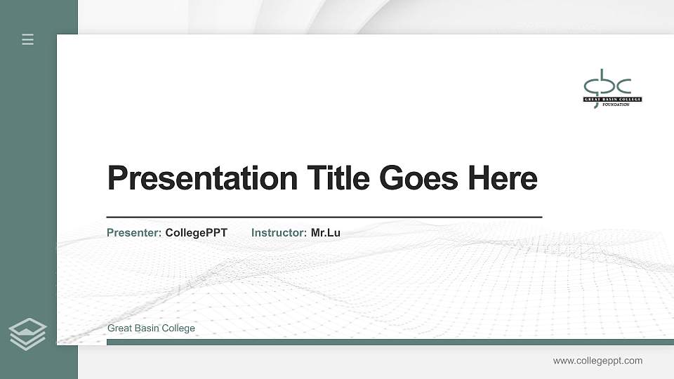 Great Basin College Thesis Proposal/Graduation Defense PPT Template16:9 ratio PPT effect preview image