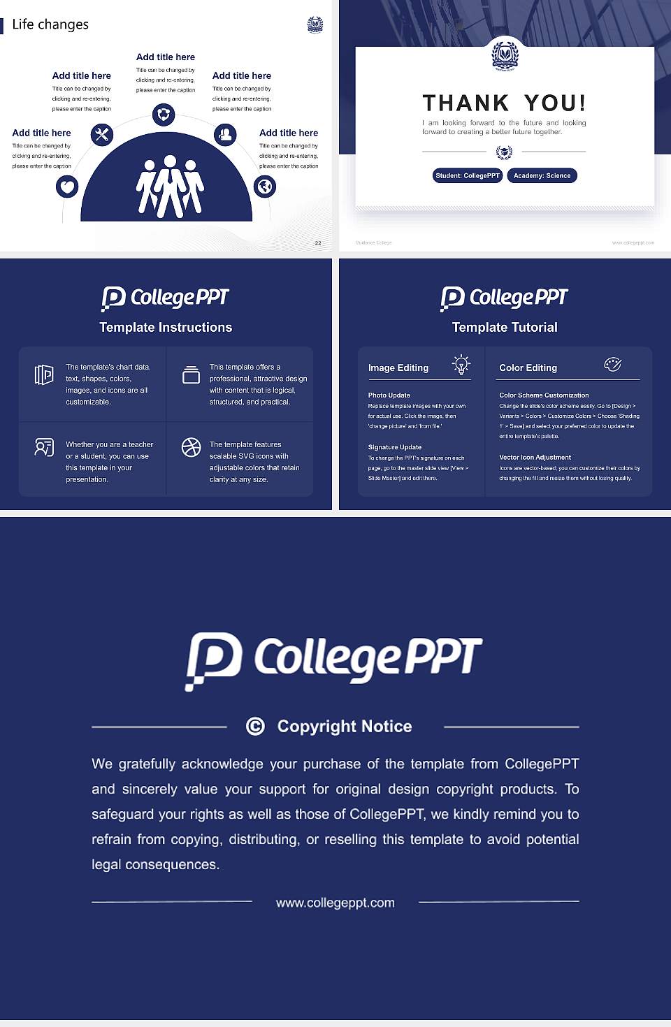 Guidance College National Scholarship Defense PPT Template4:3 ratio PPT effect preview image4