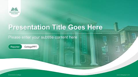 Greensboro College Lecture Sharing and Networking Event PPT Template