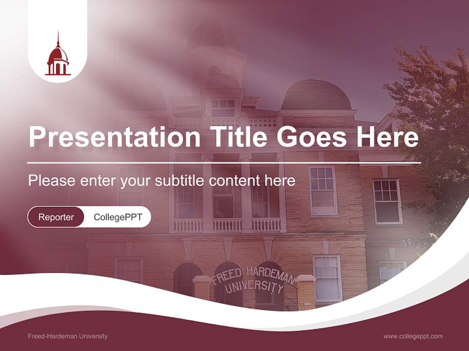 Freed-Hardeman University Lecture Sharing and Networking Event PPT Template4:3 ratio PPT effect preview image4