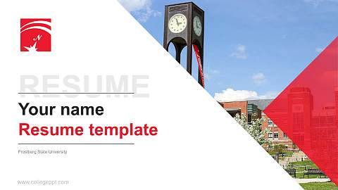 Frostburg State University Resume PPT Template