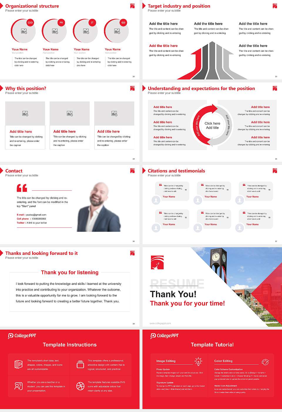 Frostburg State University Resume PPT Template16:9 ratio PPT effect preview image4