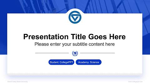 Grand Valley State University National Scholarship Defense PPT Template