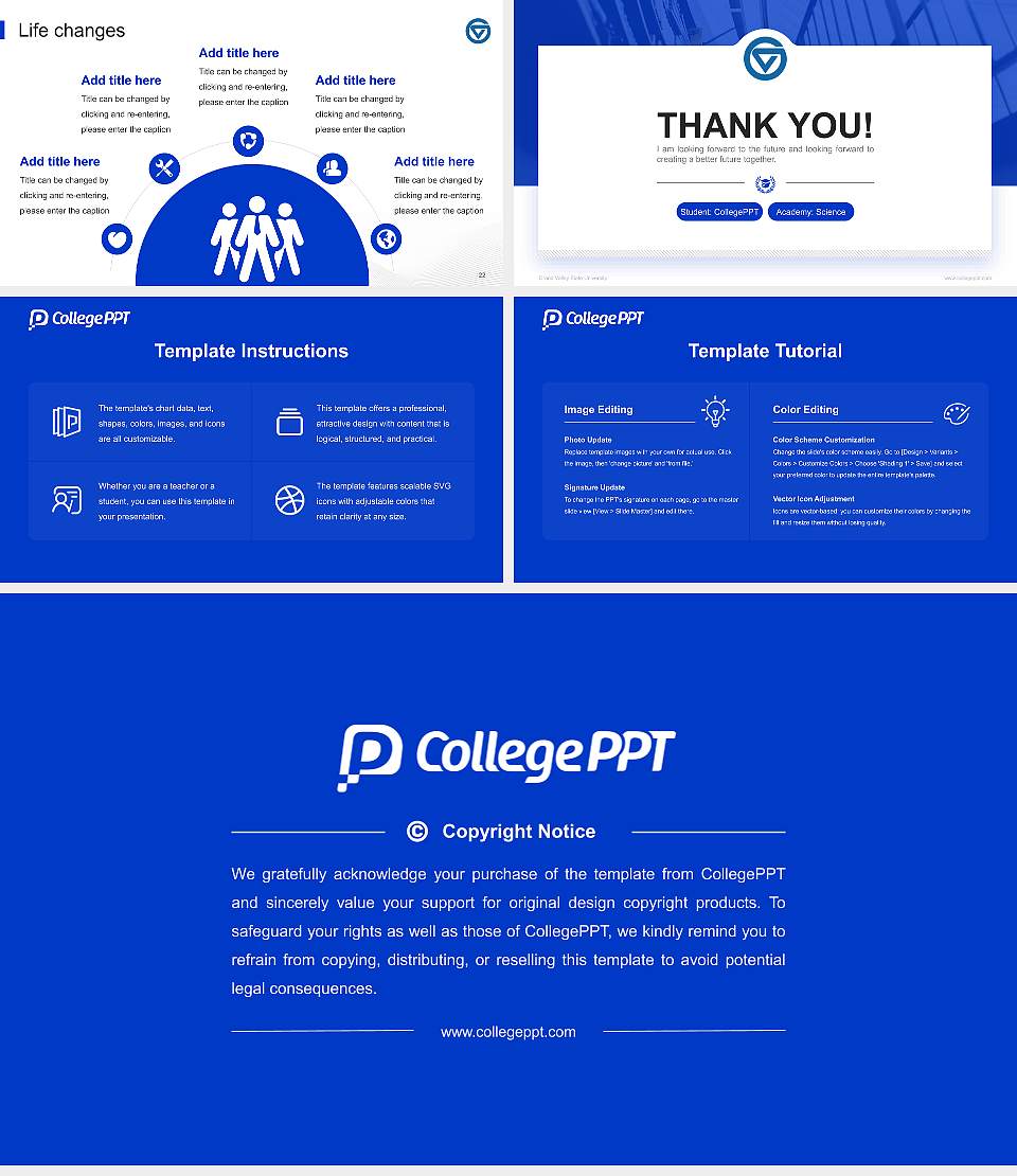 Grand Valley State University National Scholarship Defense PPT Template16:9 ratio PPT effect preview image4